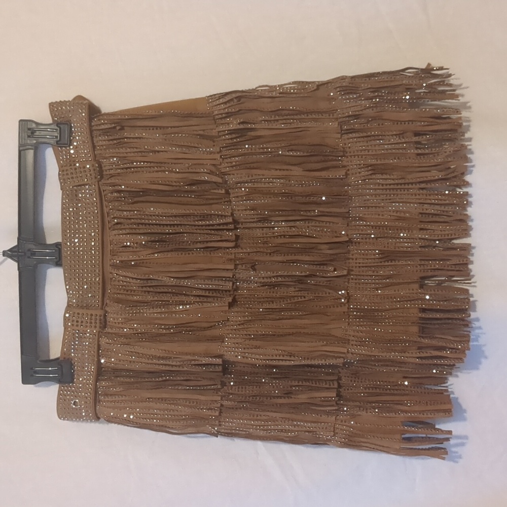 ChiyeeKiss Rhinestone Fringed Skirt / Small / NWT - Picture 2 of 7